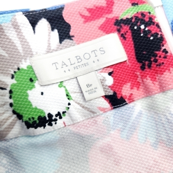 Talbots Petites Pink White Skirts Sz 8p - Picture 6 of 7